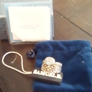 NWT Samuel B. 18k Gold And 925 Sterling Silver Sapphire Ring